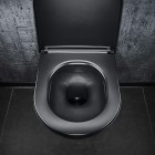 Laufen Kartell miska WC wisząca krótka Rimless czarny mat H8203337160001