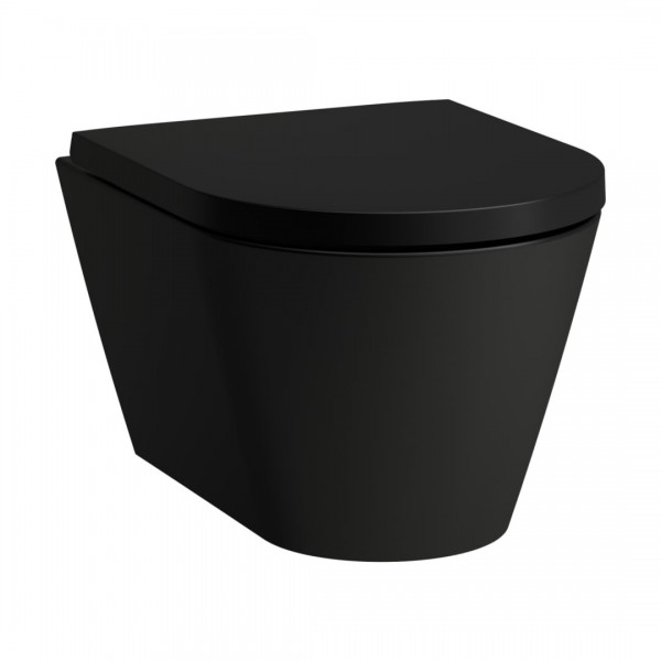 Laufen Kartell miska WC wisząca krótka Rimless czarny mat H8203337160001