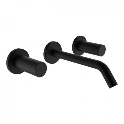 Laufen Kartell bateria umywalkowa podtynkowa wylewka 17,5 cm czarny mat H3123360811201