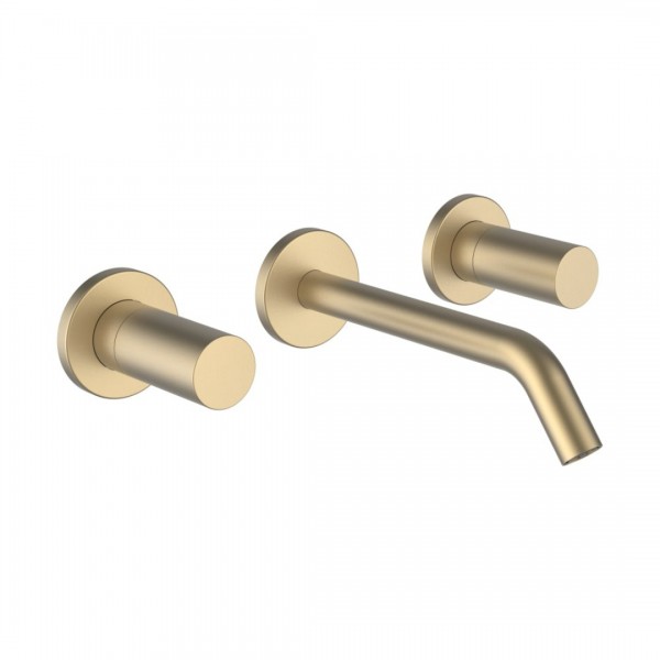 Laufen Kartell bateria umywalkowa podtynkowa wylewka 17,5 cm złoty szczotkowany H3123360831201