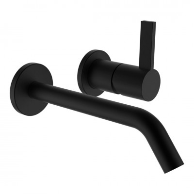 Laufen Kartell bateria umywalkowa podtynkowa wylewka 17,5 cm czarny mat H3113360811201