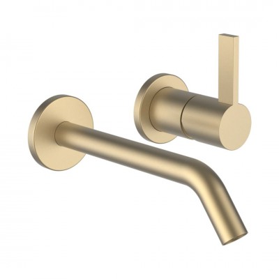 Laufen Kartell bateria umywalkowa podtynkowa wylewka 17,5 cm złoty szczotkowany H3113360831201