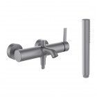 Laufen Kartell bateria wannowa ścienna stal nierdzewna szczotkowana H3213370901411