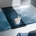 Laufen Kartell półka 75x25 cm na wannę szary dymiony H3853320850001