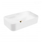 Oltens Hadsel umywalka 61x35 cm nablatowa prostokątna biała 40326000
