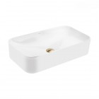 Oltens Hadsel umywalka 61x35 cm nablatowa prostokątna biała 40326000