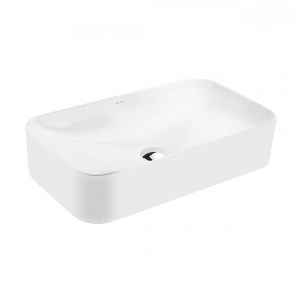 Oltens Hadsel umywalka 61x35 cm nablatowa prostokątna z powłoką SmartClean biała 40826000