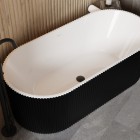 Besco Giuliana wanna wolnostojąca 170x80 cm czarny/biały WASB-170-G