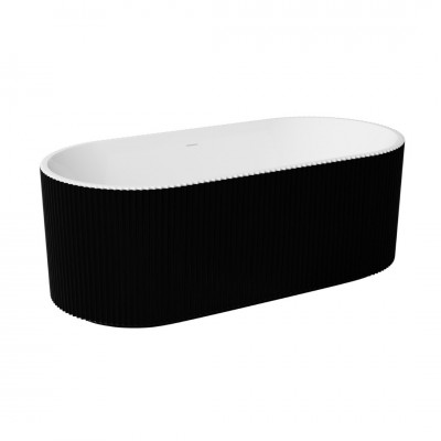 Besco Giuliana wanna wolnostojąca 170x80 cm czarny/biały WASB-170-G