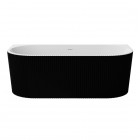 Besco Giuliana wanna wolnostojąca 170x78 cm przyścienna czarny/biały WASB-170-L