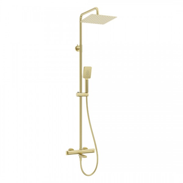 Deante zestaw wannowy termostatyczny ścienny złoto szczotkowane NAC_R1HT