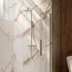 Deante zestaw prysznicowy ścienny termostatyczny stal szczotkowana NAC_F4HT