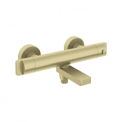 Deante bateria wannowa termostatyczna ścienna złoto szczotkowane BCH_R1BT