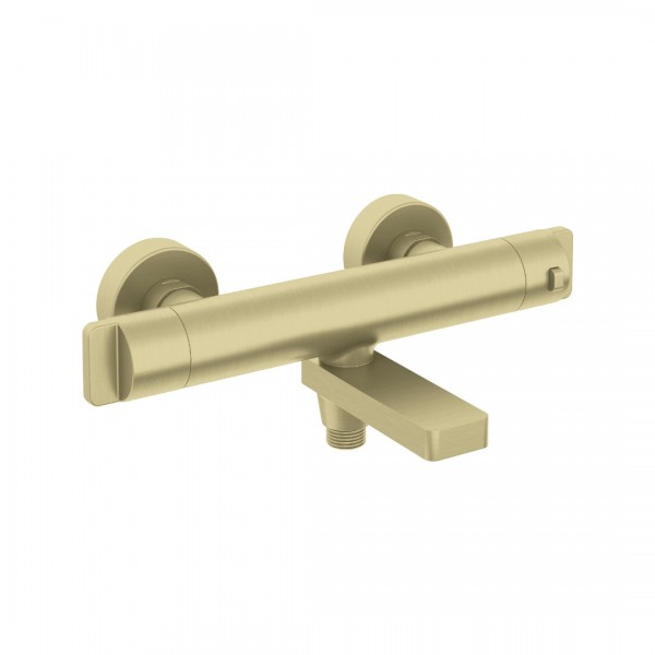 Deante bateria wannowa termostatyczna ścienna złoto szczotkowane BCH_R1BT