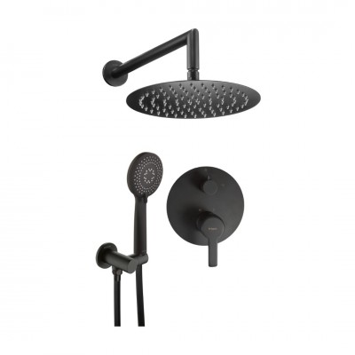 Deante Arnika Nero zestaw prysznicowy podtynkowy czarny mat NAC N9QP