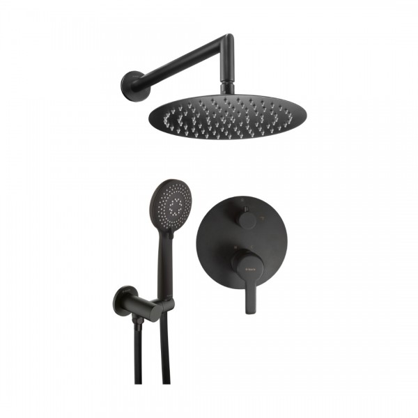 Deante Arnika Nero zestaw prysznicowy podtynkowy czarny mat NAC N9QP