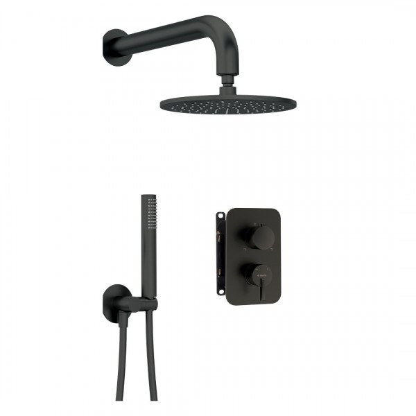 Deante Silia zestaw prysznicowy podtynkowy czarny mat BXYYNQSM