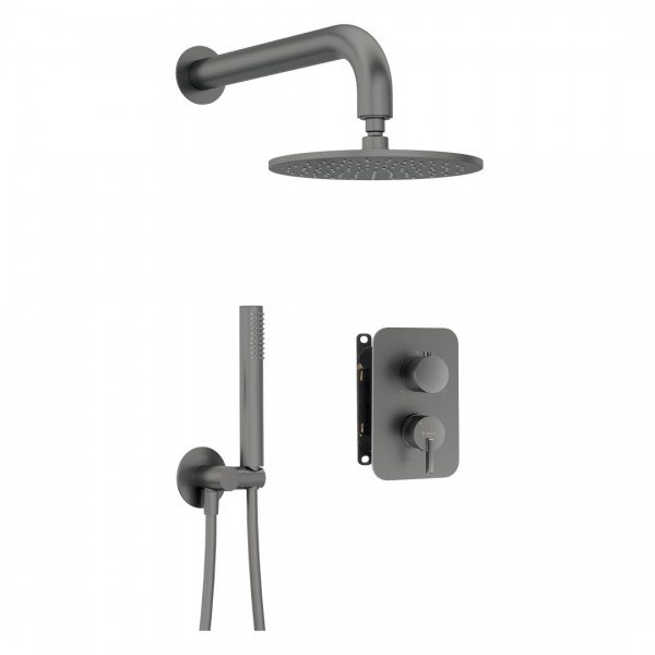 Deante Silia zestaw prysznicowy podtynkowy titanium BXYYDQSM