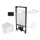 Deante Jasmin zestaw 6w1 przycisk czarny mat CDJN6ZPW