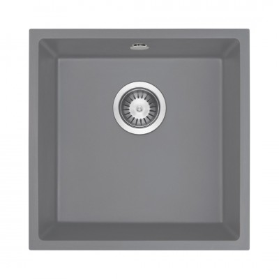 Deante Corda zlewozmywak granitowy 44x44 cm szary metalik ZQA_S10AC