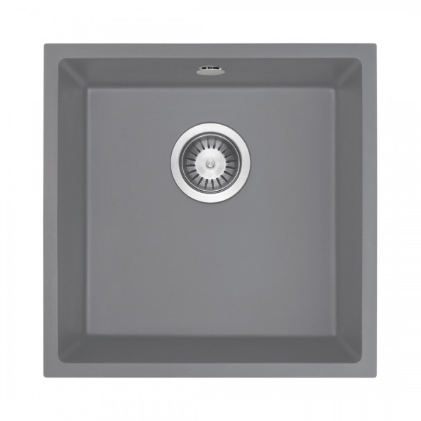 Deante Corda zlewozmywak granitowy 44x44 cm szary metalik ZQA_S10AC