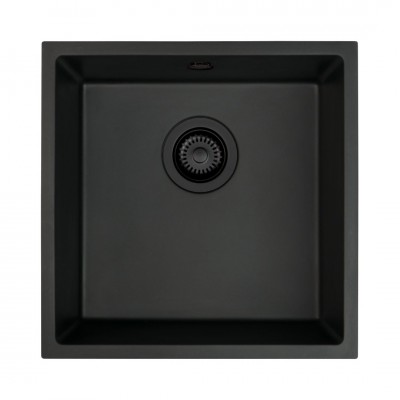 Deante Corda zlewozmywak granitowy 44x44 cm czarny mat ZQA_N10A