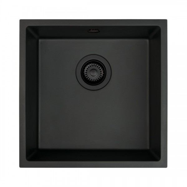 Deante Corda zlewozmywak granitowy 44x44 cm czarny mat ZQA_N10A