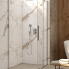 Deante Prizma ścianka wolnostojąca 80 cm Walk-in stal szczotkowana KTJ_F38P