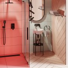 Deante Prizma ścianka wolnostojąca 120 cm Walk-in czarny mat KTJ_N32R