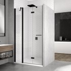 Sanswiss Solino drzwi prysznicowe 100 cm lewe czarny mat SOLF13G1000607