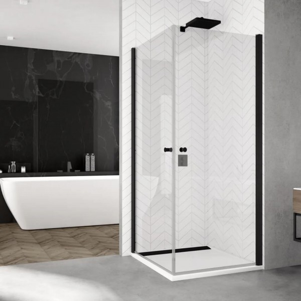 Sanswiss Solino kabina prysznicowa prostokątna 75x70 cm czarny mat 54421