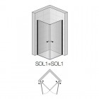 Sanswiss Solino kabina prysznicowa prostokątna 75x70 cm czarny mat 54421