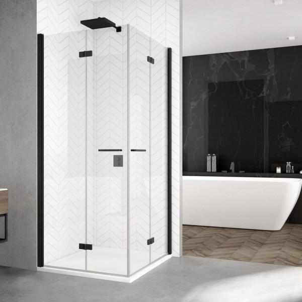 Sanswiss Solino kabina prysznicowa prostokątna 75x70 cm lewa czarny mat 54500