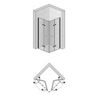 Sanswiss Solino kabina prysznicowa prostokątna 75x70 cm lewa srebrny połysk 54292