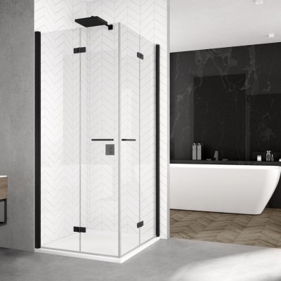 Sanswiss Solino kabina prysznicowa prostokątna 75x70 cm lewa czarny mat 54500