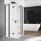 Sanswiss Solino kabina prysznicowa prostokątna 120x100 cm lewa czarny mat 54542