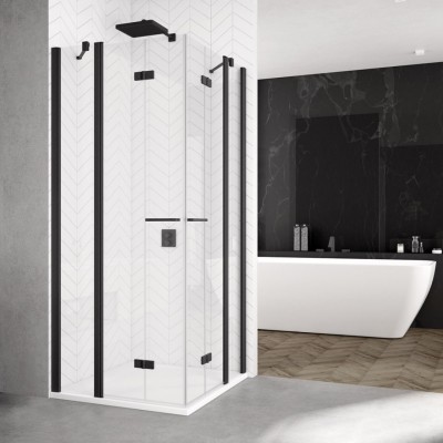 Sanswiss Solino kabina prysznicowa prostokątna 120x100 cm lewa czarny mat 54542