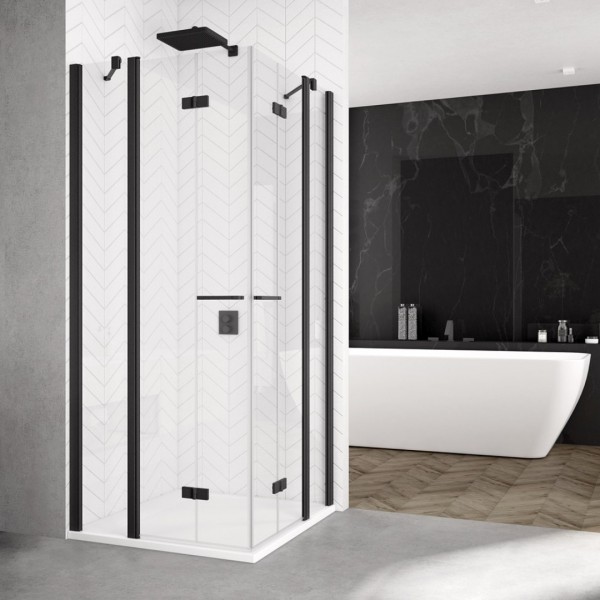 Sanswiss Solino kabina prysznicowa prostokątna 120x100 cm lewa czarny mat 54542
