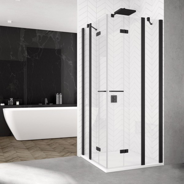 Sanswiss Solino kabina prysznicowa prostokątna 120x100 cm prawa czarny mat 54545