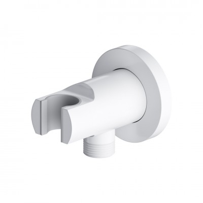 Omnires przyłącze kątowe z uchwytem biały mat 8873WM