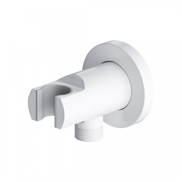 Omnires przyłącze kątowe z uchwytem biały mat 8873WM
