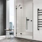 Sanswiss Annea drzwi prysznicowe 75 cm lewe czarny mat AN13WG07500607