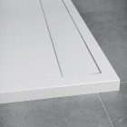 Sanswiss Ila brodzik kwadratowy 80x80 cm konglomeratowy biały/biały WIQ08004