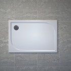 Sanswiss Tracy brodzik prostokątny 100x80 cm konglomeratowy biały WAA8010004