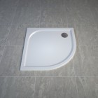 Sanswiss Tracy brodzik półokrągły 80x80 cm konglomeratowy biały WAR55080004