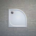 Sanswiss Tracy brodzik półokrągły 80x80 cm konglomeratowy biały WAR55080004
