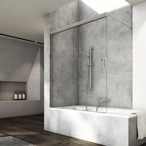 Sanswiss Cadura parawan 1-skrzydłowy 120x160 cm srebrny połysk CAW2BG12005007