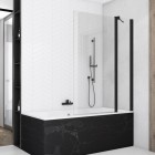 Sanswiss Solino parawan nawannowy 1-częściowy 90x150 cm czarny mat SOEB130900607