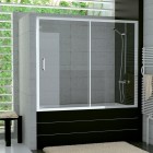 Sanswiss Top Line parawan nawannowy 2-częściowy 160x150 cm srebrny połysk TOPB216005007