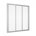 Sanswiss Top Line parawan nawannowy 3-częściowy 150x150 cm lewy srebrny połysk TOW3G15005007